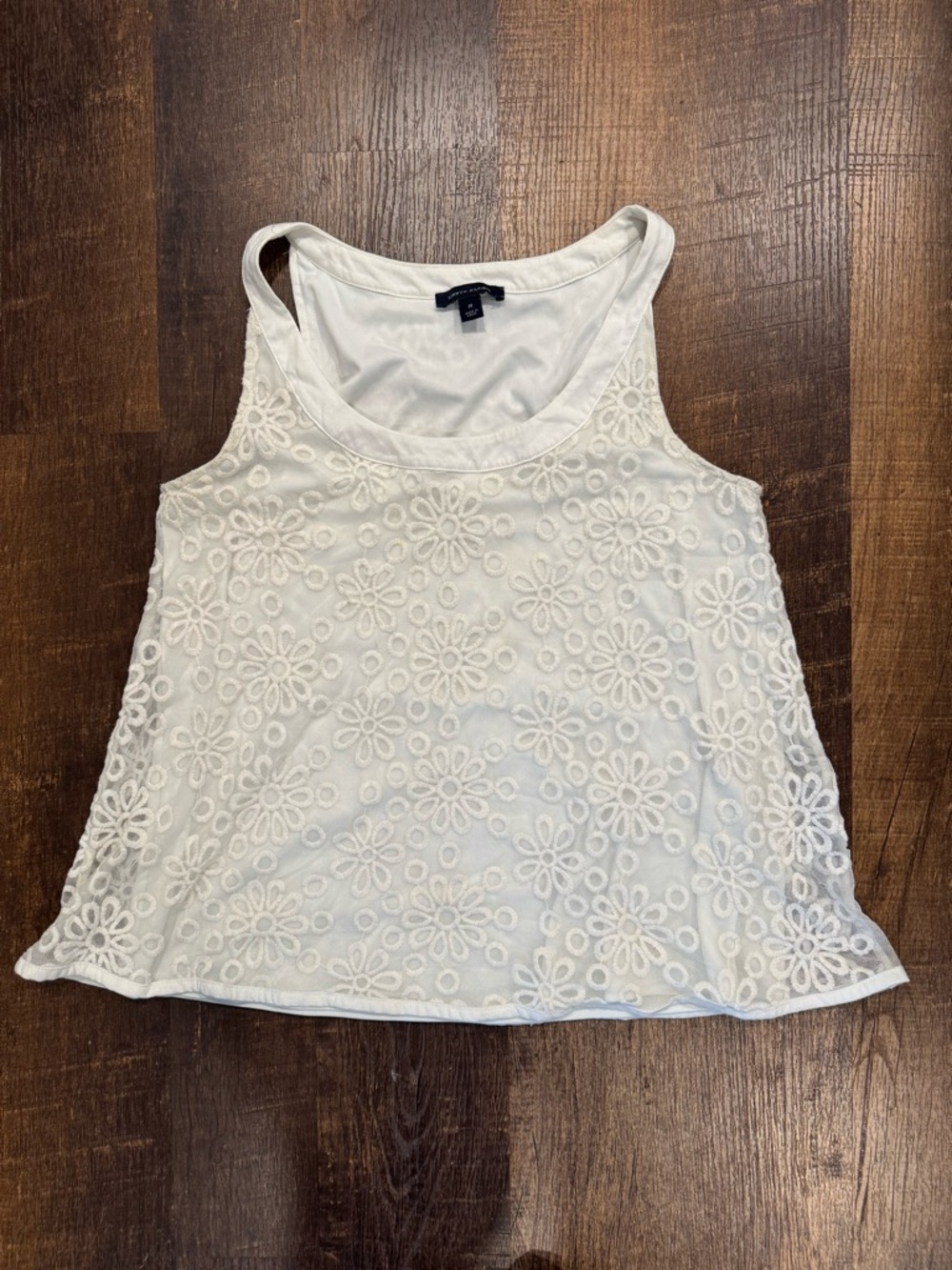 Tommy Hilfiger ivory sleeveless crochet top